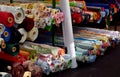 Cloth rolls in market in Birmingham Royalty Free Stock Photo
