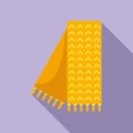 Cloth scarf icon flat vector. Wool knit Royalty Free Stock Photo