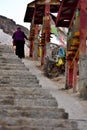 The cloth of the scriptures in Tibet Rotatable design Royalty Free Stock Photo