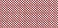 Diagonal red and white Gingham pattern Texture Royalty Free Stock Photo