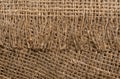 The texture of the burlap fabric is close-up. Packaging material. Background Of Burlap Hessian Sacking Royalty Free Stock Photo