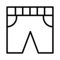 Cloth thin line vector  icon Royalty Free Stock Photo