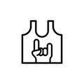 Clothe, shirt icon. Simple line, outline vector elements of rock n roll icons for ui and ux, website or mobile application
