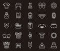 Clothes and accessories icons