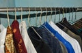 The Clothes Arranged on Hangers Royalty Free Stock Photo