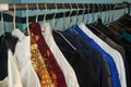 The Clothes Arranged on Hangers Royalty Free Stock Photo