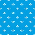 Clothes button retro pattern vector seamless blue