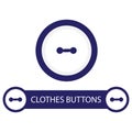 clothes buttons logo vector free Royalty Free Stock Photo