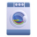 Clothes care dryer icon, cartoon style