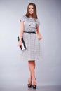 Clothes casual and office business woman style dress