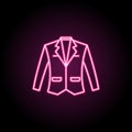 Clothes, clothing women suit neon icon. Simple thin line, outline vector of clothes icons for ui and ux, website or mobile