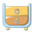 Clothes drawers icon, cartoon style