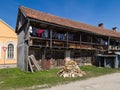 Clothes dries in a firewood barn, Kuldiga Old Town, Latvia