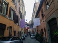 Clothes drying drip in Rome