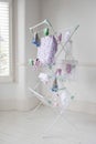 Clothes Drying On Laundry Airer Royalty Free Stock Photo