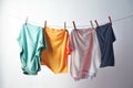 Clothes drying line. Generate Ai