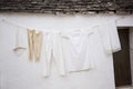 Clothes drying outside a trulli house