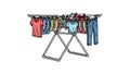 Clothes Drying Rack with Laundry Royalty Free Stock Photo