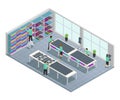 Clothes Factory Isometric Composition