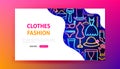 Clothes Fashion Neon Landing Page