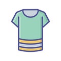 Clothes fill inside vector icon which can easily modify or edit