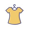 Clothes fill inside vector icon which can easily modify or edit