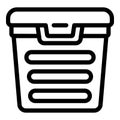 Clothes hamper icon outline vector. Laundry household Royalty Free Stock Photo