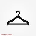 Clothes hanger icon. Coat rack symbol. Flat Vector illustration Royalty Free Stock Photo