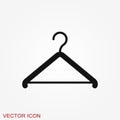 Clothes hanger icon. Coat rack symbol. Flat Vector illustration Royalty Free Stock Photo