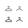 Clothes Hanger Icon Logo Vector Symbol Isolated on White Background