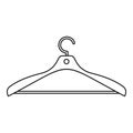 Clothes hanger icon, outline style Royalty Free Stock Photo