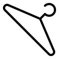 Clothes hanger icon, outline style Royalty Free Stock Photo