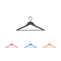 Clothes Hanger Icon Set Logo Template Isolated on White Background. Vector Royalty Free Stock Photo