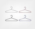 Clothes hanger icon set. Metal hanger Royalty Free Stock Photo