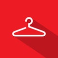 Clothes hanger icon vector in flat style Royalty Free Stock Photo