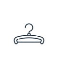 clothes hanger icon vector from instagram highlights stories beauty concept. Thin line illustration of clothes hanger editable Royalty Free Stock Photo