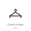 Clothes hanger icon vector. Trendy flat clothes hanger icon from hygiene collection isolated on white background. Vector Royalty Free Stock Photo