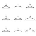 Clothes hanger icons set Vector