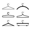 Clothes Hanger Icons Set. Vector Royalty Free Stock Photo