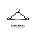clothes hanger line shape logo icon vector Royalty Free Stock Photo