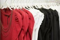 Clothes on hanger in shop Royalty Free Stock Photo
