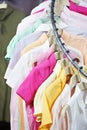 Clothes on hanger in shop Royalty Free Stock Photo