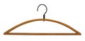 A clothes hanger on a white background suddenly closed. hanger isolate