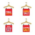 Clothes Hangers With Sale Tag