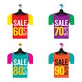 Clothes Hangers With Sale Tag