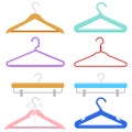 Clothes hangers set. Vector illustration