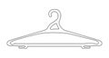 Clothes hangers. Shoulder clothing storage. Line art Vector illustration