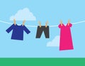 Clothes Hanging Clothesline