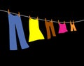 Clothes hanging on a line