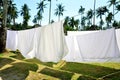 Clothes hanging out to dry Royalty Free Stock Photo